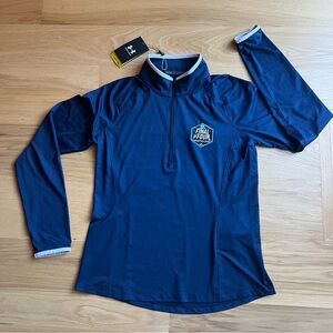 Under Armour Houston 2023 Final Four quarter zip navy blue white Ladies Medium